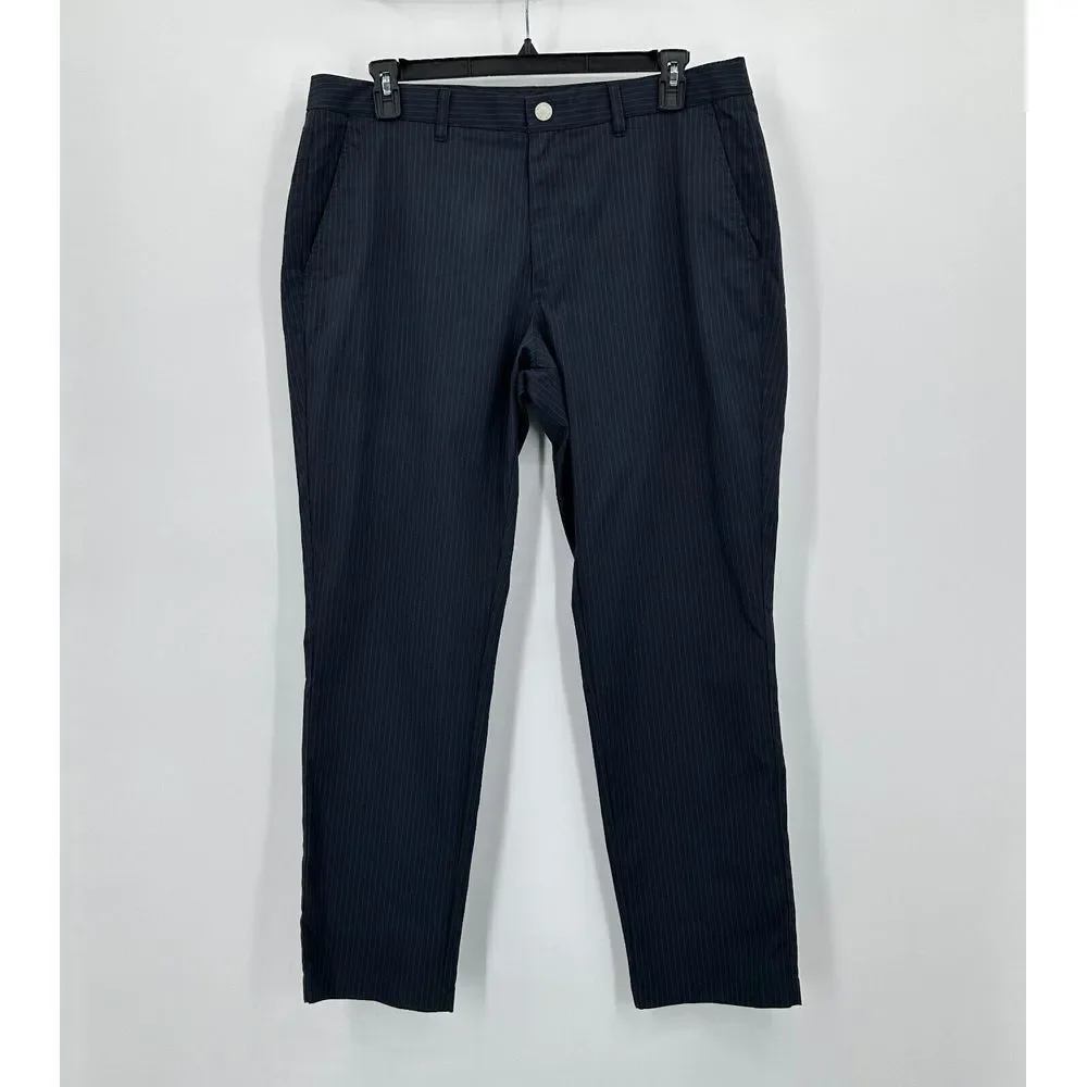 Bonobos Dress Pants Mens 36/30 Blue Striped Golf Performance Preppy Athleisure‎